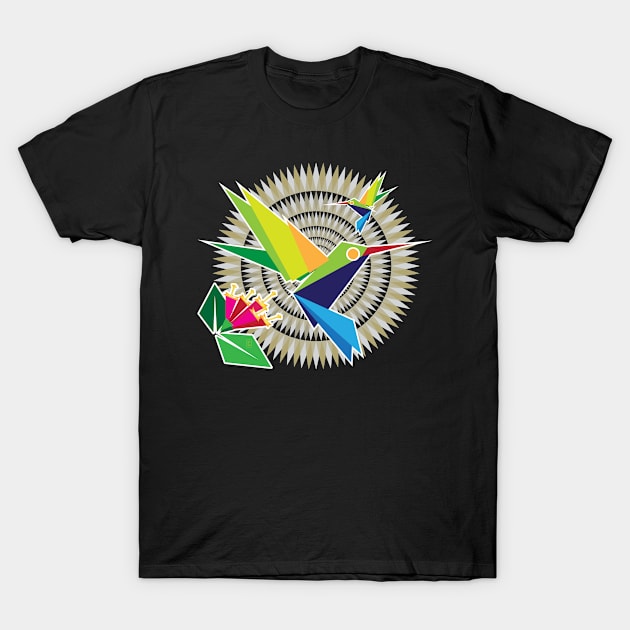 Colorful Hummingbirds T-Shirt by XtremePacific